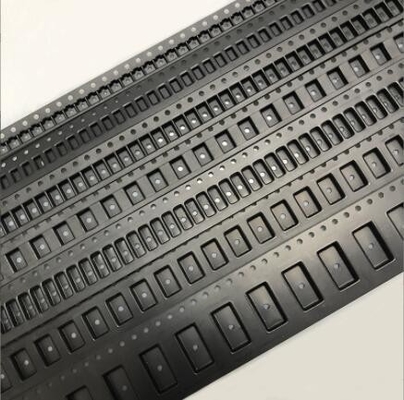 Material estático anti del ANIMAL DOMÉSTICO del picosegundo de la PC de SMT de la cinta de la cubierta de la cinta 12m m del portador de SMD del negro