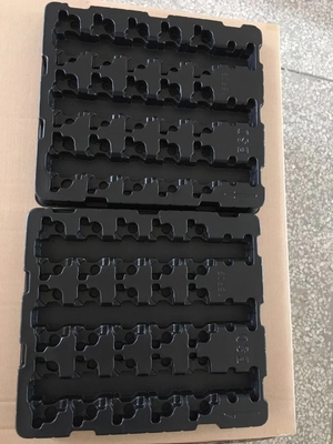 Caja de empaquetado de la ampolla negra del ANIMAL DOMÉSTICO, empaquetado de las bandejas del chocolate de ROHS
