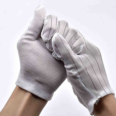 Guantes estáticos antis de dispensación rayados del trabajo del doble de Fivefinger antirresbaladizos para electrónico