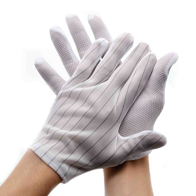 Guantes estáticos antis de dispensación rayados del trabajo del doble de Fivefinger antirresbaladizos para electrónico