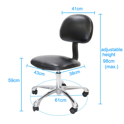 Silla disipadora estática del taburete del ESD 510-700m m ajustable para el sitio limpio