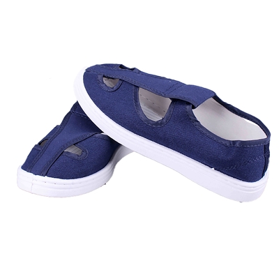 Zapatos de trabajo transpirables estáticos antis de la lona de la PU con la parte inferior suave cómoda