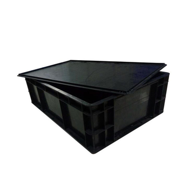 Caja plástica estática anti del ESD del color negro durable de muchos tamaños para el almacenamiento componente del PWB