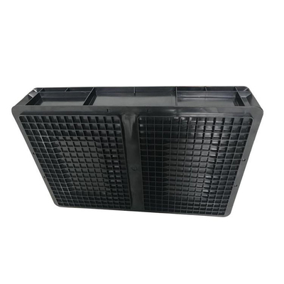 Caja plástica estática anti del ESD del color negro durable de muchos tamaños para el almacenamiento componente del PWB