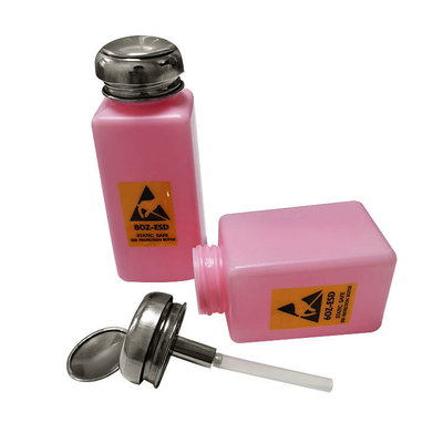 Bomba solvente del alúmina del casquillo de los SS del HDPE de la botella 240ML del dispensador del Esd del alcohol antiestático