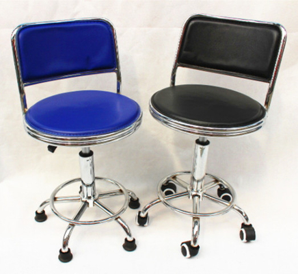 Silla estática anti del recinto limpio conductor negro, silla de cuero de la oficina de la PU ESD