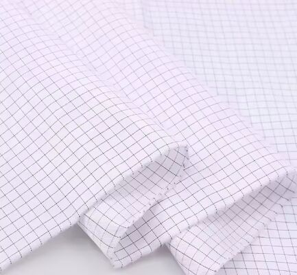 5mm stripe antistatic fabric, 115GSM breathable material, designed for cleanrooms.