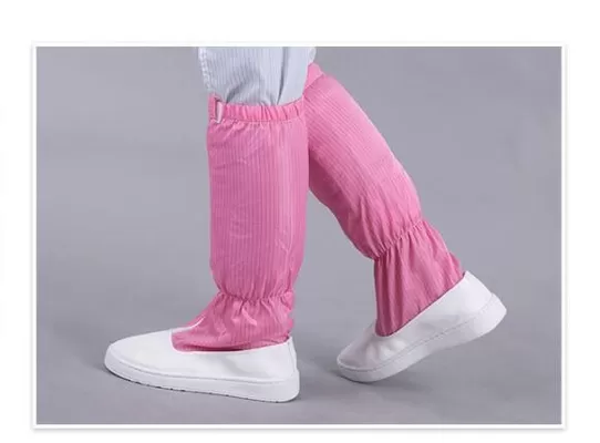 Botas antistáticas para piernas largas Botas de cuarto limpio Zapatos de cuero PU Tamaño 35-50