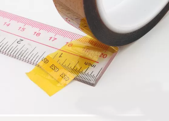 Cinta Kapton Antiestática ESD de Poliamida de 0.025 mm, Alta Temperatura 260C Adhesiva