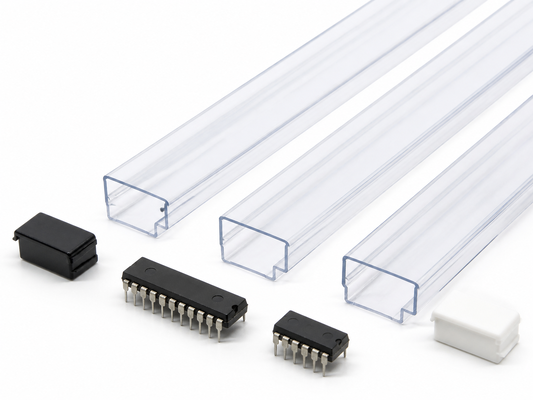 Tubo IC antiestático de PVC suave transparente para embalaje de chip DIP