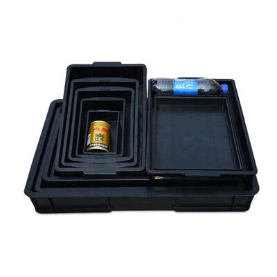 Bandeja conductora ESD de PP negro 345x225x60 mm para manipulación y embalaje de PCB
