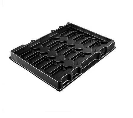 Caja de empaquetado de la ampolla negra, bandejas del Esd para el gusto conductor del PWB no