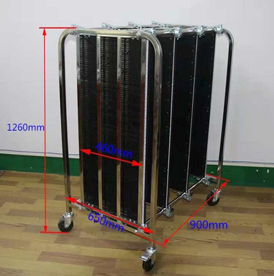 Accesorios estáticos antis de acero inoxidables, ruedas de la carretilla cuatro del almacenamiento del PWB del ESD