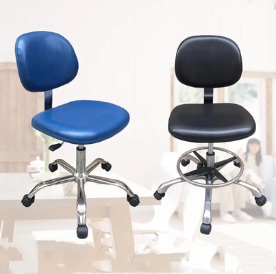 Silla de cuero robusta cómoda de la oficina de la PU ESD con altura ajustable
