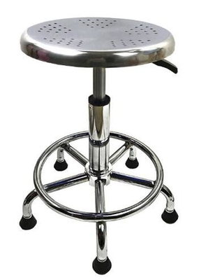 material de cuero sintético ajustable de 320m m Esd de los taburetes ergonómicos del trabajo