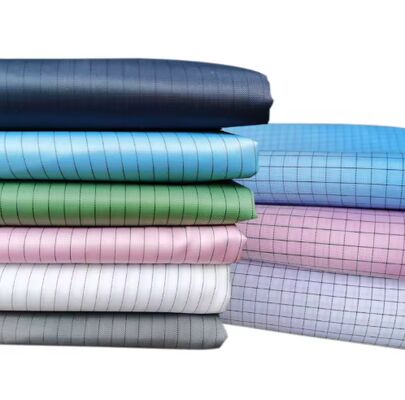 Ropa de trabajo para sala limpia, tejido ESD a prueba de polvo, antiestático, tejido de sarga