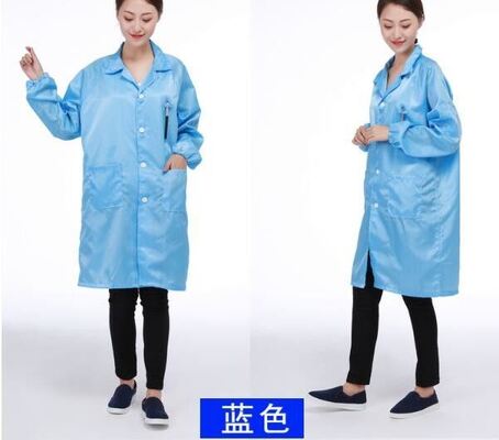 S-XXXL Poliéster Respiratorio ESD Ropa de cuarto limpio Antidistáctico