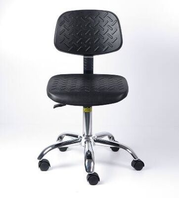 BIFMA PU ESD Silla de taburete de cuero 400 * 400mm Silla de laboratorio ergonómica