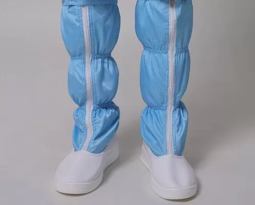 Botas antistáticas para piernas largas Botas de cuarto limpio Zapatos de cuero PU Tamaño 35-50