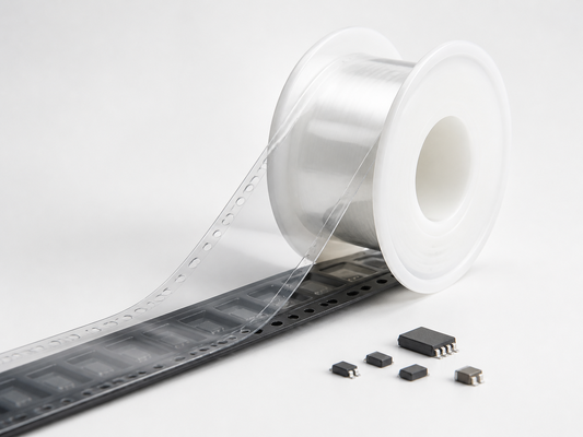 Cinta de cubierta antiestática ESD transparente de alto rendimiento para cinta portadora en relieve y embalaje de componentes electrónicos SMD